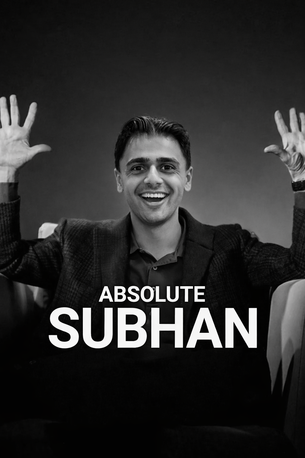 Portrait of Subhan with the words Absolute Subhan